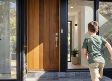 Porta d’ingresso blindata moderna per sicurezza e design